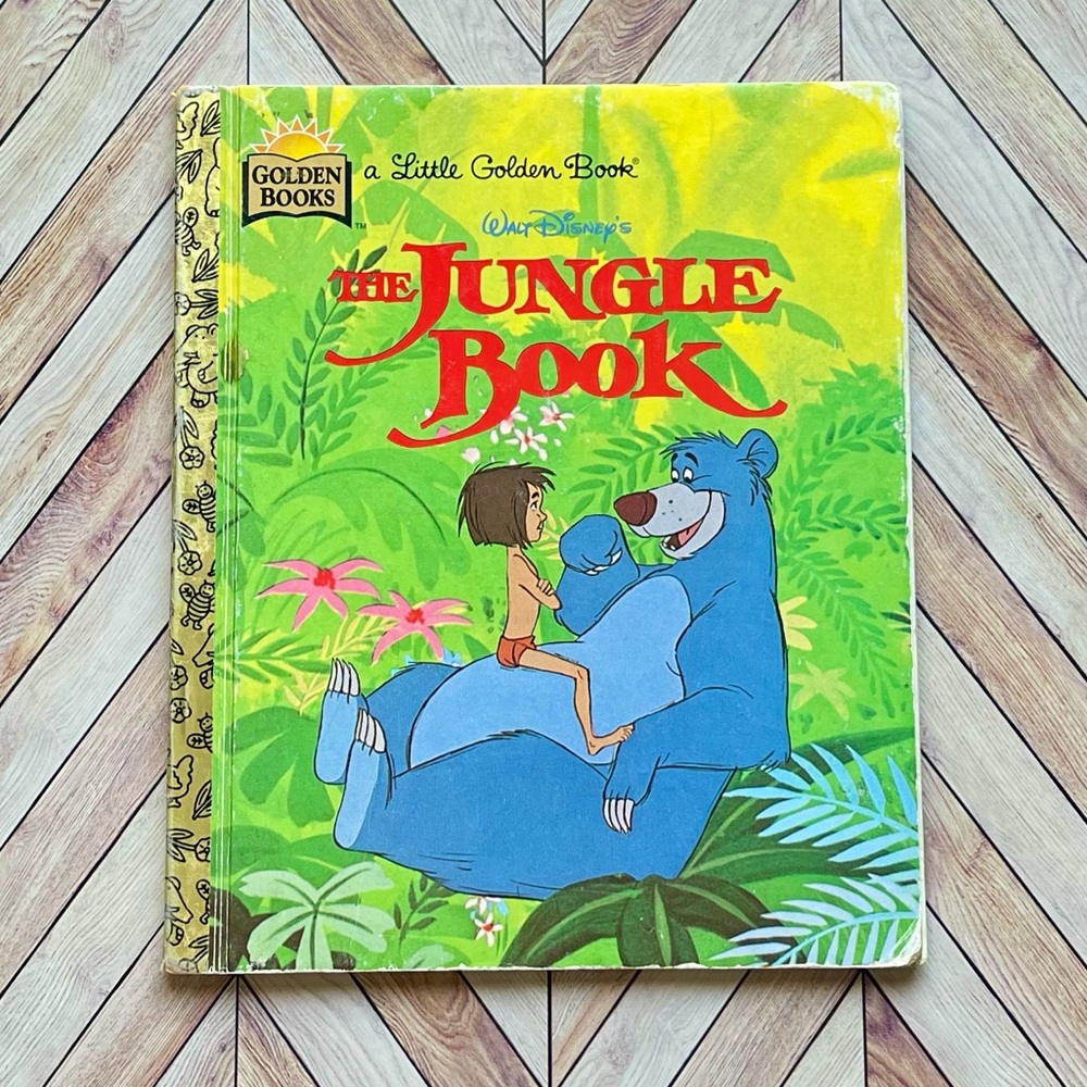 1997 Vintage Children’s Book Walt Disney’s The Jungle Book A Little Golden Book